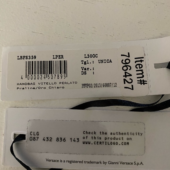 Versace Vitelo Perlato Handbag - Picture 7 of 8